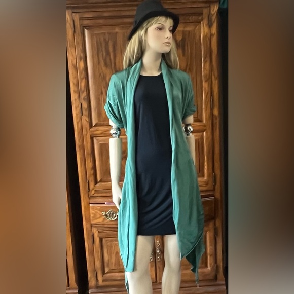 Jean Paul Gaultier Sweaters - Jean Paul Gaultier vintage Teal Knit Cardigan large